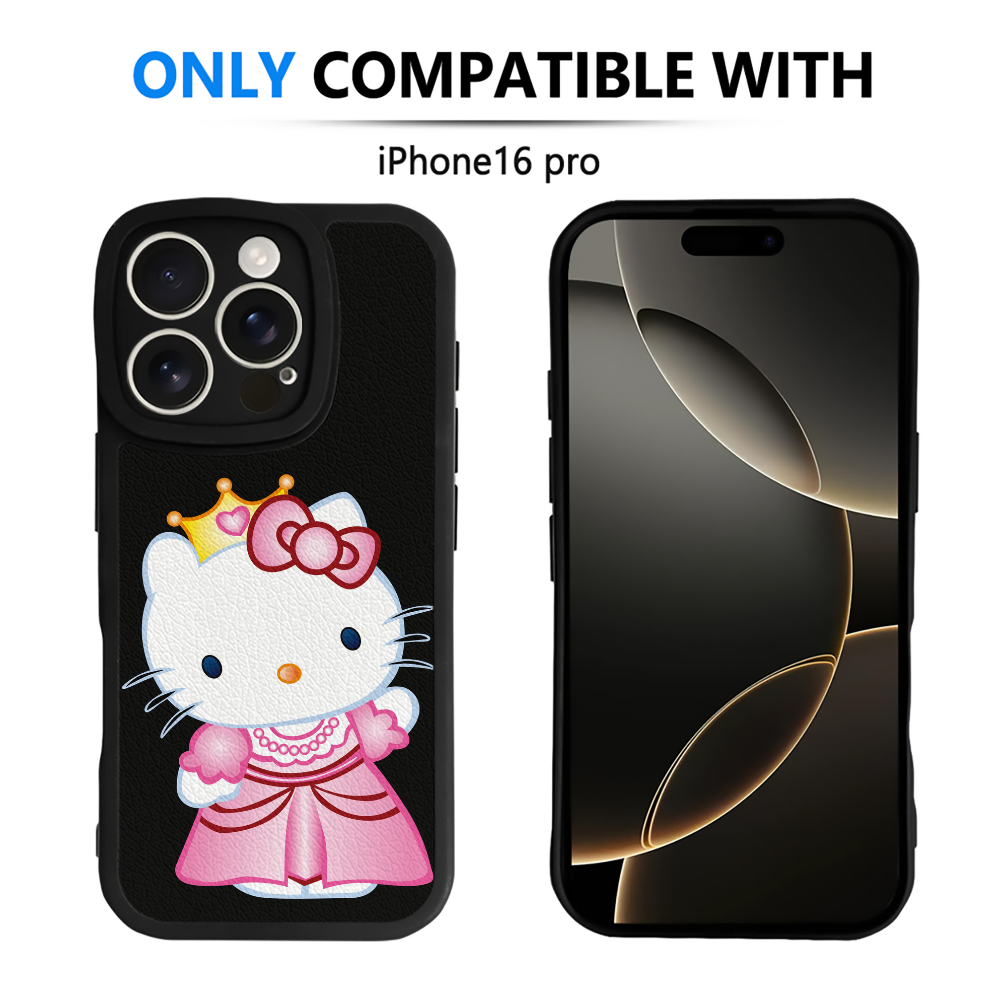 （画像用） Hello Kitty ハローキティ 【iPhone 16シリーズ対応】シリコンスマホケース（レザー調） 材質：シリコン
